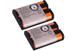 TrianglePatt 2 Pack HHR-P107 NI-MH Rechargeable Battery for Panasonic 3.6V 650mAh Battery for Cordless Phones…
