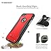 iPhone 8 Case and 7 Case, SaharaCase Protective Kit Bundle with [ZeroDamage Tempered Glass Screen Protector] Rugged Protection Anti-Slip Grip [Shockproof Bumper] Slim Fit - Black Red