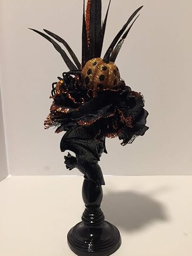 Amazon Com Halloween Scary Tall Resin Black Bat Candle Stick