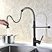 Avola Lead Free Kitchen Faucet, Modern Stainless Steel Single Handle Pull Down Sprayer Spring Brushed Nickel Kitchen Faucet