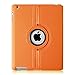 Fintie Rotating Case for iPad 4 3 2 (Old Model) 9.7 inch Tablet - 360 Degree Rotating Smart Stand Protective Cover Auto Wake/Sleep for iPad 4th Gen Retina Display, iPad 3 & iPad 2, Orange