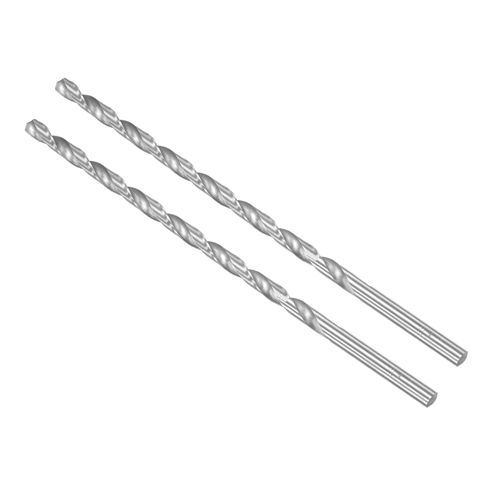 CoCud Extra Long High Speed Steel Twist Drill Bits, 7mm Diameter 200mm Length, Straight Twist Jobber Drill Bit - (Applications: for Metal Woodwork Plastic Aluminum), 2-Pieces