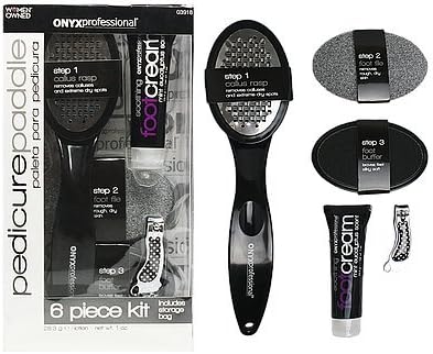 Callus Remover Pedicure Kit Set By Onyx - Foot Smoother Buffer, Callus Rasp, Foot File, Nail Clipper, Foot Lotion
