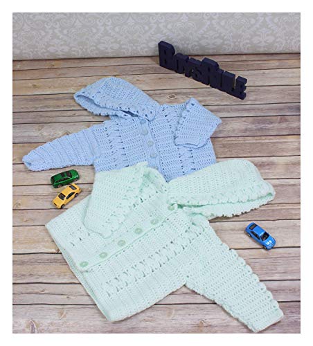 1 Crochet+Pattern+Hooded+Jacket+Sizes