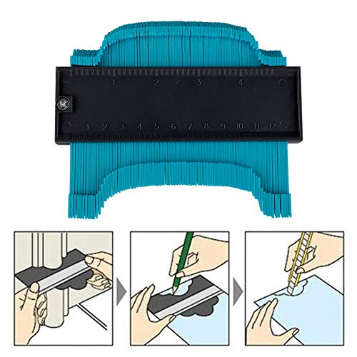 Contour Duplications Gauge Profile Gauge, High Accuracy Easy Master Outline Gauge Marking and Measuring Tool Plastic Digital Caliper Woodwork Tools and Accessories - Thumbnail 4