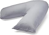 CnA Stores Orthopaedic V-Shaped Pillow Grey 84cm 34in Cover Included view 2