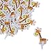 Shxstore Giraffe Paper Cake Toppers Woodland Animal Cupcake Toppers For Wedding Birthday Baby Shower Party Decor Supplies, 50 Counts