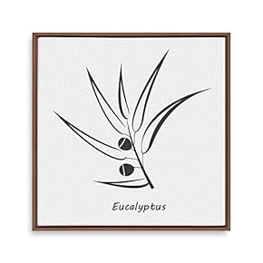 Framed Canvas Wall Art for Living Room, Bedroom Nordic Style Plants Theme Canvas Prints for Home Decoration Ready to Hang - 16x16 inches