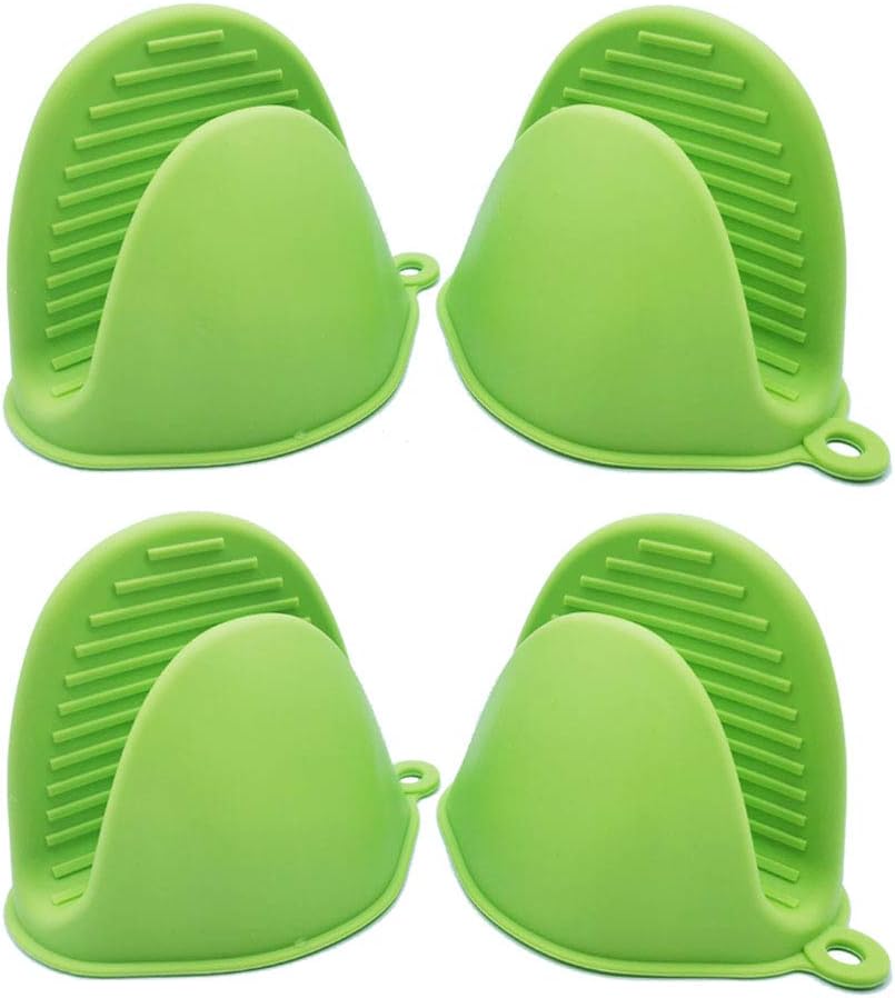 Mini Oven Gloves Silicone Heat Resistant Cooking Pinch Mitts for Kitchen Cooking & Baking, 2 Pairs