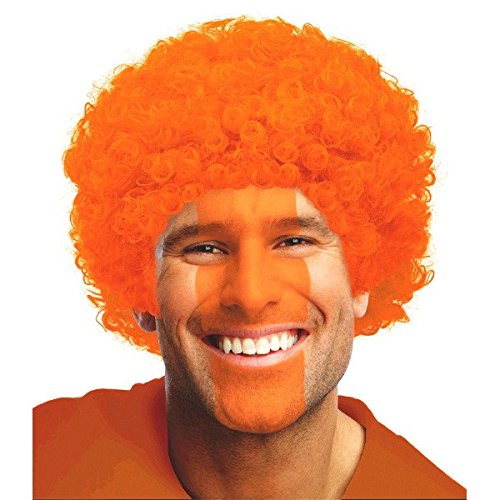 Orange Curly Party Wig Costume
