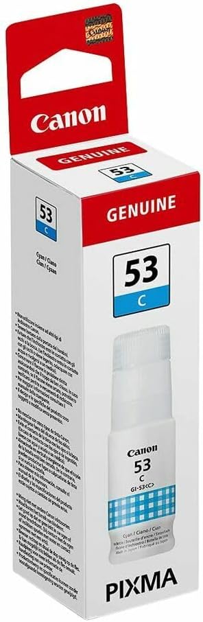 Canon GI-53 C EUR Cyan Ink Bottle 60ml High Yield ChromaLife100