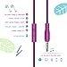 Kids Headphones,AILIHEN HD850 Volume Limiting On Ear Headset with SharePort and Microphone, Children Headphones for Kids, Computer Tablets Laptops Android IOS Smartphones Cellphones (Purple)