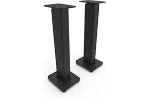 Kanto SX30 Universal Fillable Speaker Floor Stands for Bookshelf Speakers | 30" Tall | Adjustable Isolation Feet | Dedicated 
