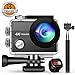 TEC.Bean 4K Action Camera, WiFi 14MP 45M Waterproof Sport Camera 170 Degree Wide View Angle 2.4G Remote Control 2 Rechargeable Underwater Cam Batteries and Kit of Accessories