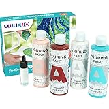 AUREUO Acrylic Pouring Paint Set 4 Colors of 8