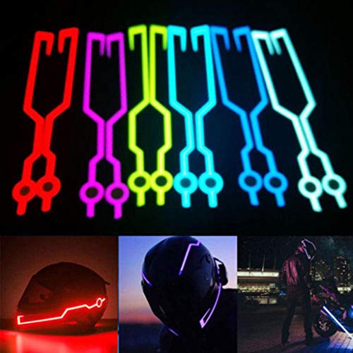 callm Fashion LED Light Kit Night Riding Motorcycle Helmet Signal Flashing Stripe Bar (Blue)