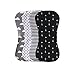 Chunky Chops Baby Burp Cloths 4 pack, 100% Organic Cotton | Large, Triple Layer, Ultra Absorbent & Soft |Burping Rag for Newborn, Skies at Night, Gender Neutral |Baby Shower Gift for Boys & Girls