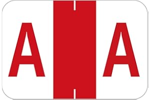 TOYMIS 240pcs File Folder Labels Alphabet,Alphabetic Color Code Index Tabs Compatible for Smead 1" x 1-1/2" Barkley/Sycom FABKM - BRAM Series Compatible Alpha Stickers, Home Office Chart Letters (A)