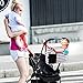 AUOPLUS Universal Baby Stroller Stroller Organizer Diaper Bag with Cup Holders, Shoulder Strap and Diaper Changing Pad