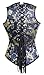 Charmian Women's Spiral Steel Boned Retro Burlesque Brocade Underbust Waist Training Cincher Corset Vest Blue XXXXX-Large
