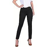 2Luver Women's Super Stretch Flexible Fit 5 Pocket Mid Rise Bermuda Pants