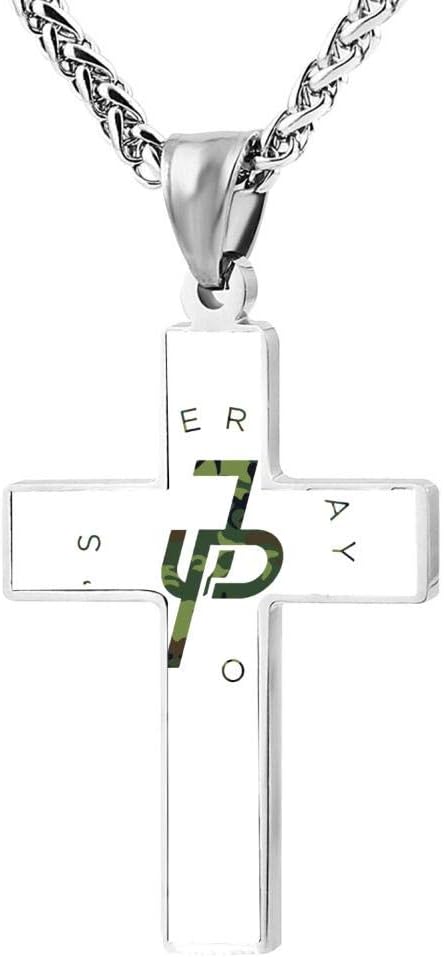 Zinc Alloy Chain Cross Pendant Necklace Jake Paul 3D Printed Jewelry for Men Women