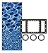 Smartline Waves of Poseidon 21-Foot Round Liner | Overlap Style | 48-to-52-Inch Wall Height | 25 Gauge Vinyl | Designed for Steel Sided Above-Ground Swimming Pools | Universal Gasket Kit Included