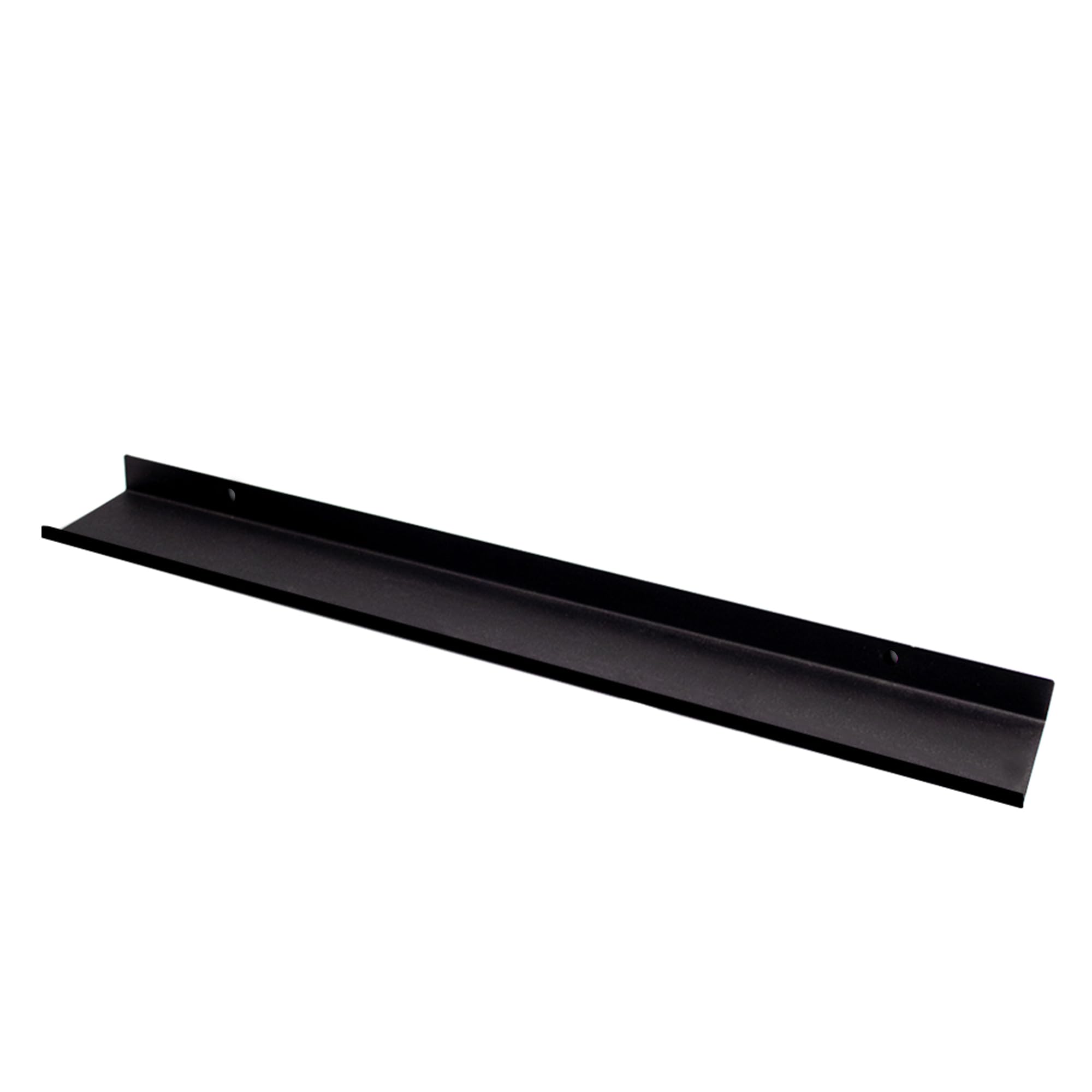 MILUKA Floating Shelf Black 70 cm | Metal Shelves for Picture Shelf Ledge and Photo Shelf | Floating Shelves for Bedroom, Kitchen Storage and Bathroom Storage in Home Decor | Wall Shelf (1. Black)