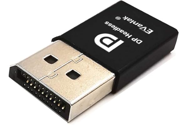 EVanlak disport Display Emulator 3rd Generation Premium Aluminum DP Dummy Plug take Advantage of a high end Graphics Card rem