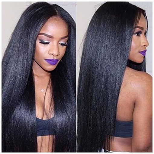 Eayon Hair Light Yaki Straight Human Hair Lace Front Wigs For