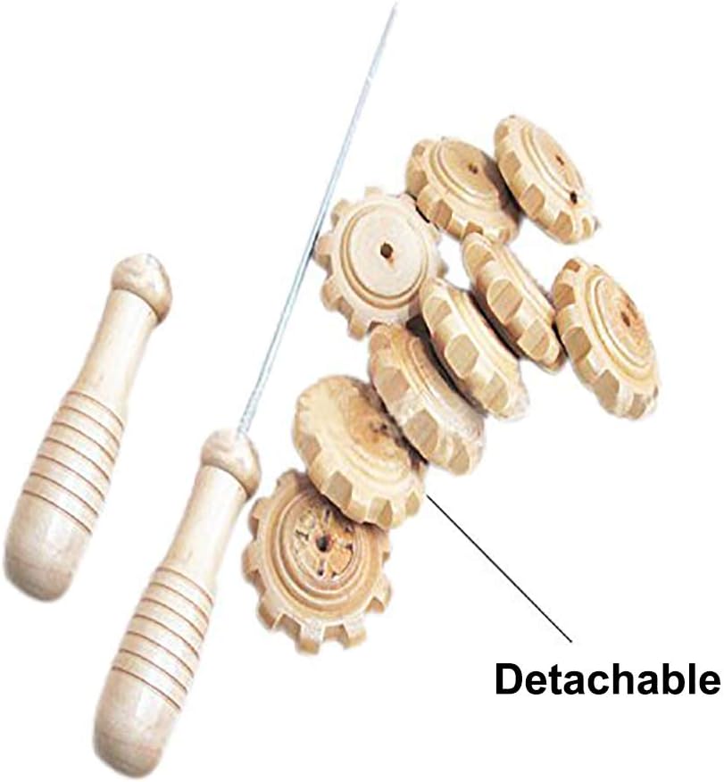 Giveme5 Pack of 2 DIY 40CM Detachable Handheld Cellulite Blasters Massage Trigger Point Manual Muscle Release Roller Stick Massager for Muscle Pain Relief Tool - Color Random: Health & Personal Care