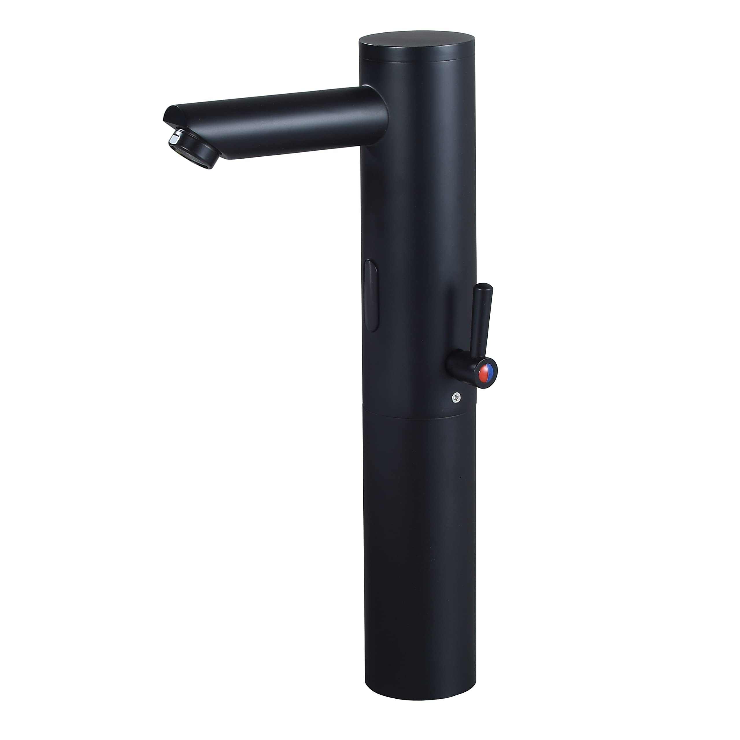 Photo 1 of HHOOMMEE Automatic Touchless Bathroom Sink Faucet Tall Body Motion Activated Sensor Hands Free Commercial Faucets Adjustable Cold Hot 1 Hole Single Handle Basin Vessel Auto Water Mixer?Matte Black?