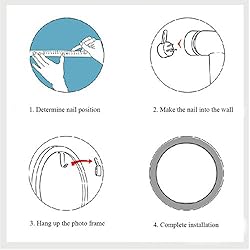 Levoberg Round Photo Frame Wooden Wall Mounted