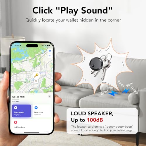 Tracker Tags Bluetooth Item Finder-4Pack，Compatible with Apple Find My APP (iOS Only) Replaceable Battery, IP67 Waterproof, Suitable for Luggage, Bags, Wallets, Backpacks, Keys Tracking Tag, Black