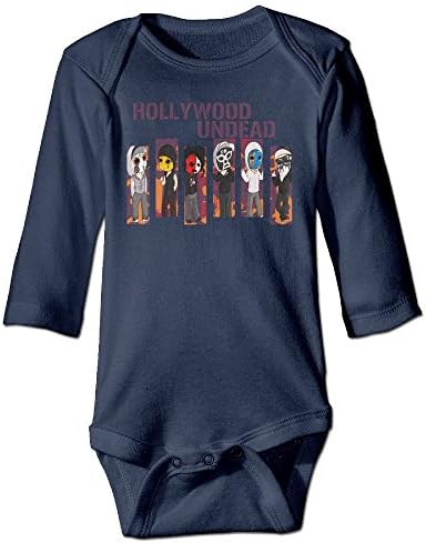 DELPT Hollywood Undead Day Member Poster Funny Baby Girls Boys Climb Clothes 12 Months Navy