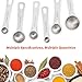 Winage Stainless Steel Measuring Spoons, One Size, Silver