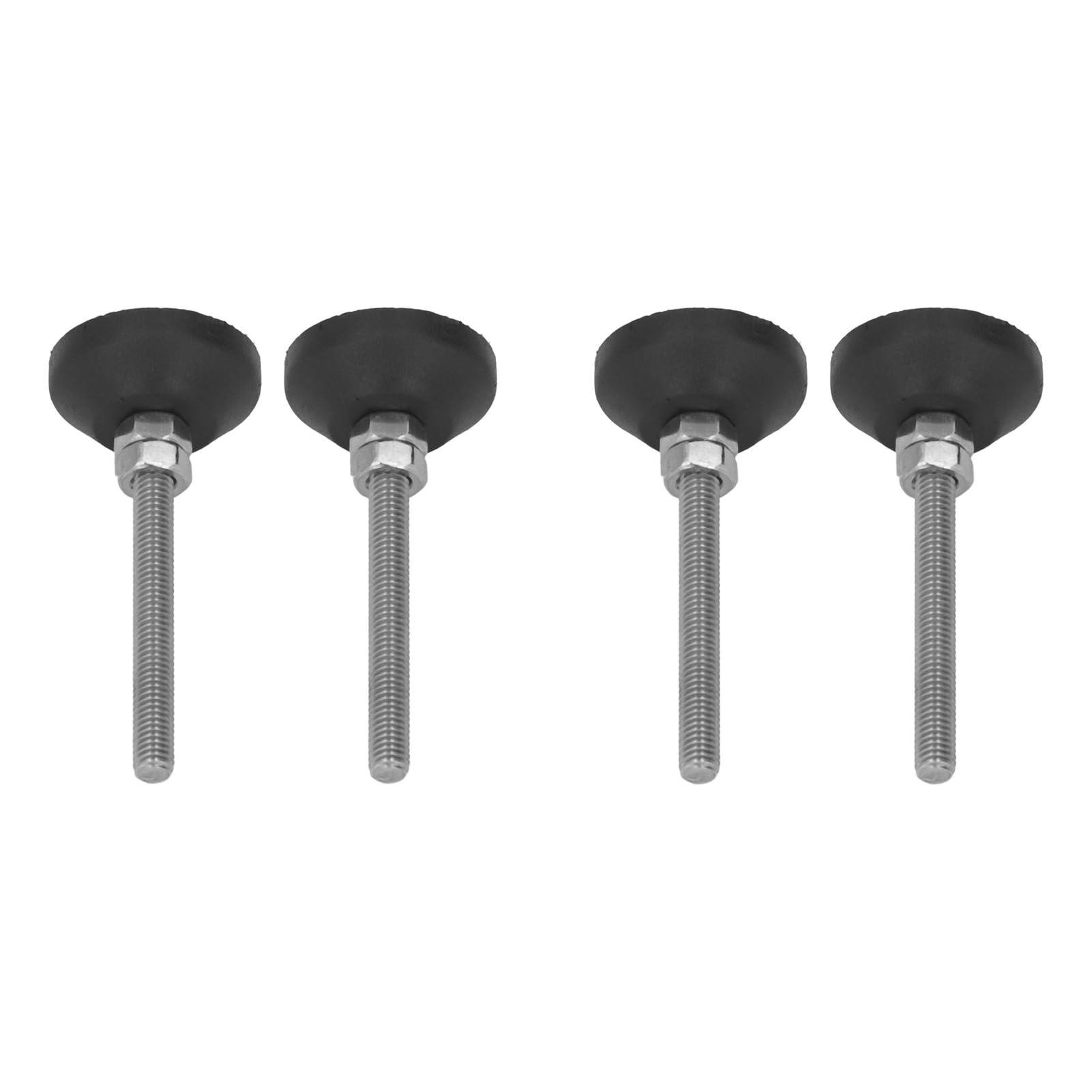 4PCS Swivel Leveling Mounts Adjustable Nylon Rubber Base Pads M6 Thread Furniture Glide 50mm Long D30 Leveling Feet for Furniture Stability Heavy Duty Furniture Levelers Anti Slip Furniture Feet