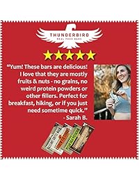 Thunderbird Paleo y aperitivos veganos – Real Food Energy Bars – Frutas y nueces – Caja de 15...