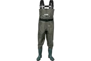 LHG Fishing Waders Waterproof Bootfoot Chest Waders 2-Ply 420D Nylon/PVC Duck Hunting Wader for Men Women