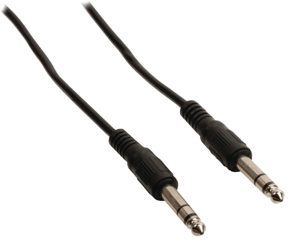 Valueline 5m 6.35mm Male to 6.35mm Male Jack Stereo Audio Cable - Black