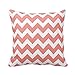 shannon fry Coral and White Chevron Pillow Personalized 18x18 Inch Square Cotton Throw Pillow Case Decor Cushion Covers