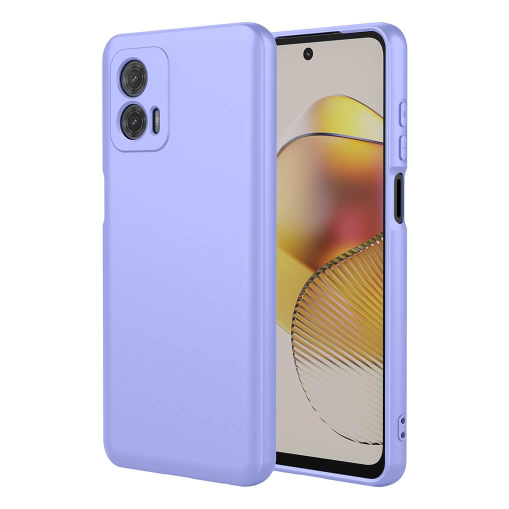 SEAHAI Case for Motorola Moto G53 5G, Ultra Thin Silky-Soft Touch Liquid Silicone Phone Cover with Shockproof Airbag Design, Premium TPU Bumper Fashion Case - Purple
