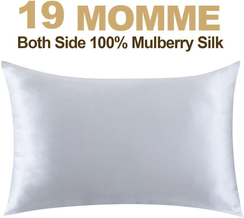 Natural Mulberry Silk Pillowcase for Hair and Skin King Size with Hidden Zipper