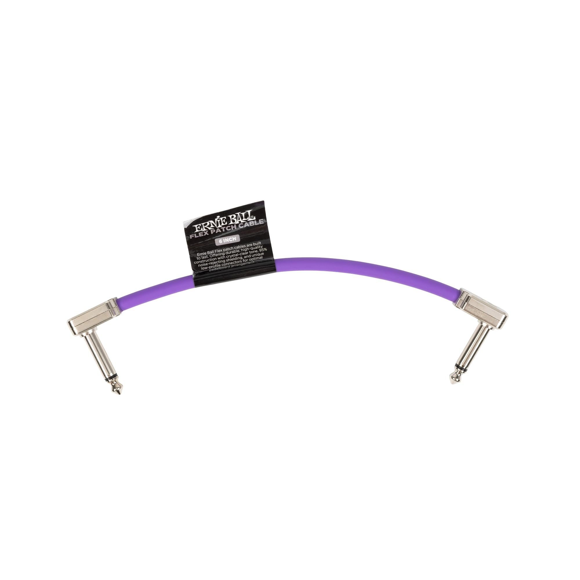Ernie Ball Flex Patch Cable 6in - Purple - Single