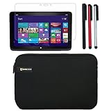 BIRUGEAR Neoprene Carrying Sleeve Case with Screen Protector, Stylus Pack for HP Split x2 13-g100 13.3'' Detachable Windows 8 hybrid Tablet PC