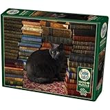 Cobble Hill 1000 Piece Puzzle - Library Cat - Sample Poster Included