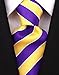 Scott Allan Yellow Purple Ties for Men | College Regiment Striped Necktie | Purple Tie's Men's | Corbata Para Hombre Elegantes