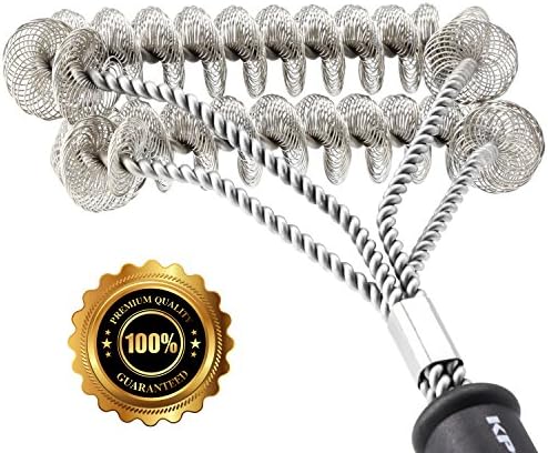 KPSTEK Grill Brush Bristle Free, Safe BBQ Brush for Grill, Grill Cleaning Brush Stiff Design-18" Long Handle