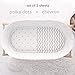 Bassinet Fitted Sheets Compatible with Halo, Fisher Price, Delta, Graco – Fits Perfectly on 15 x 33 Inch Oval, Rectangular Mattress Pad – Snuggly Soft Jersey Cotton – Grey Dots, Chevron – 2 Pack