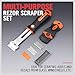 HORUSDY Multi-Purpose Mini Razor Scraper Set with 5 Kinds Blades for Cleaning Wall Decals, Tile Adhesive, Car Film, Best Cleaning Scraper Tool